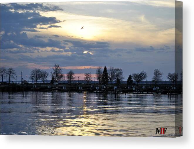 Buffalo Canvas Print featuring the photograph 013 April Sunsets by Michael Frank Jr