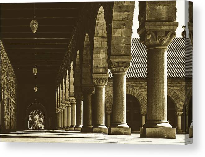Stanford University Canvas Print featuring the photograph Arches Of Stanford #1 by Mountain Dreams