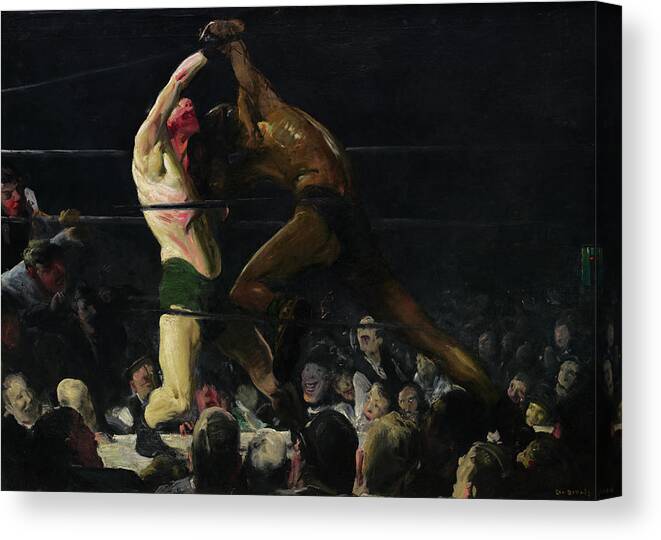 George Bellows Canvas Print featuring the painting Both Members of This Club #1 by George Bellows