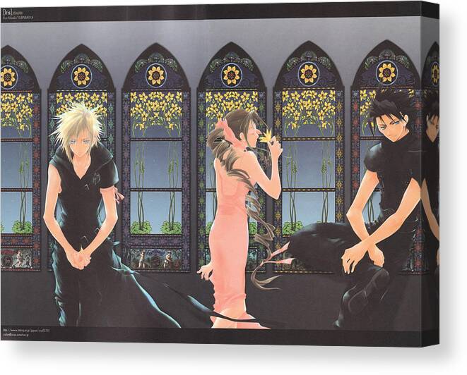 Final Fantasy Vii Canvas Print featuring the digital art Final Fantasy VII #1 by Super Lovely