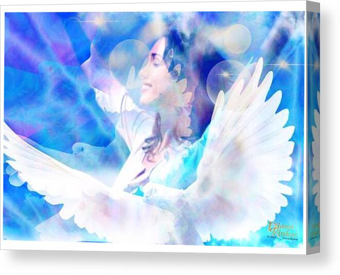 Spiritual Art Canvas Print featuring the digital art Fly From the Inside #1 by Serenity Studio Art
