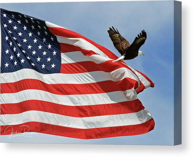American Flag Canvas Print featuring the photograph Freedom by Jackson Pearson