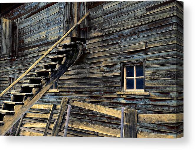Architecture Canvas Print featuring the photograph Golden Barn #1 by Wayne Sherriff