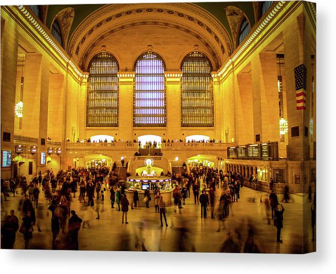 Grand Central Station Canvas Print featuring the photograph Grand Central Station #1 by Alex Rossi