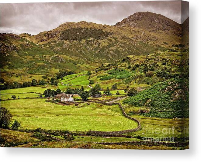Fells Canvas Print featuring the photograph Lake District Landscape #1 by Martyn Arnold