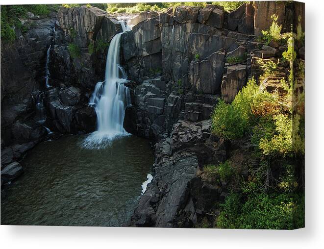 North America Canvas Print featuring the photograph Pigeon River Falls #1 by David Finlayson