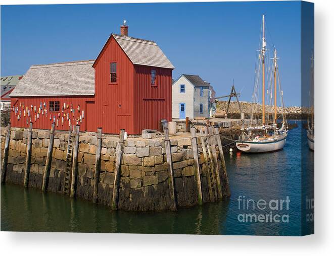 Rockport Canvas Print featuring the photograph Rockport - Massachusetts #1 by Anthony Totah