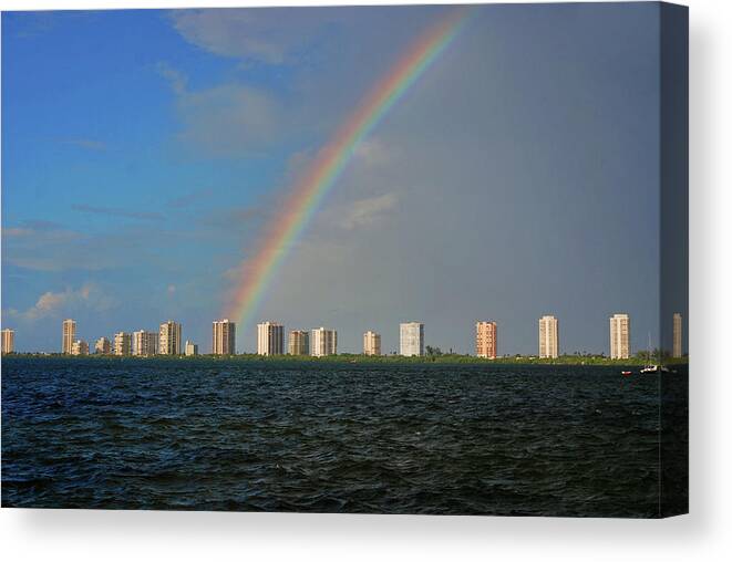 Rainbow Canvas Print featuring the photograph 1- Singer Island by Rainbows