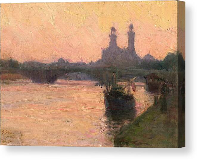 Henry Ossawa Tanner Canvas Print featuring the painting The Seine #1 by Celestial Images