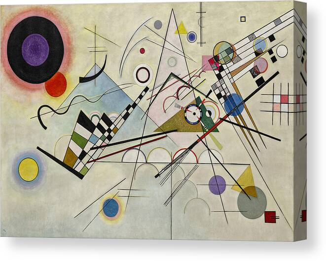 Composition 8 Wassily Kandinsky Canvas Print featuring the painting Wassily Kandinsky by MotionAge Designs