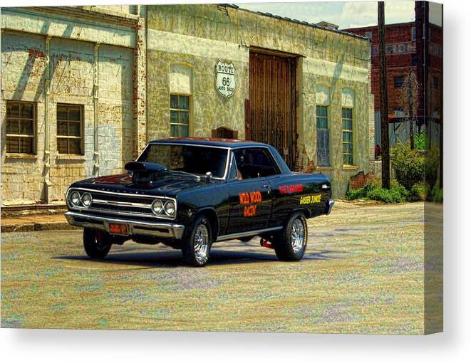 1965 Canvas Print featuring the photograph 1965 Chevelle Gasser by Tim McCullough