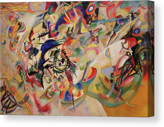 Wassily Kandinsky Canvas Print featuring the painting Composition VII by Wassily Kandinsky