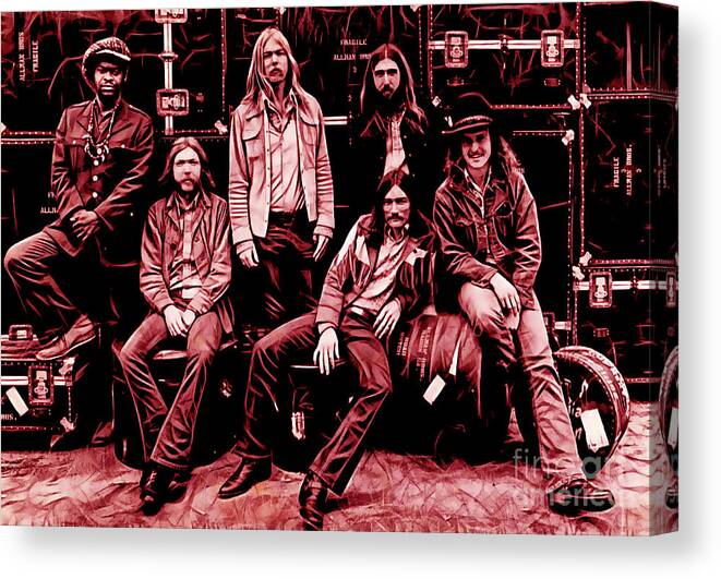 The Allman Brothers Canvas Print featuring the mixed media The Allman Brothers Collection #4 by Marvin Blaine