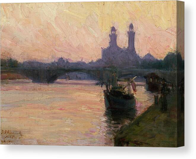 Henry Ossawa Tanner Canvas Print featuring the painting The Seine #2 by Henry Ossawa Tanner