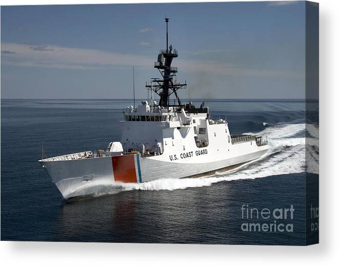 Military Canvas Print featuring the photograph U.s. Coast Guard Cutter Waesche #2 by Stocktrek Images