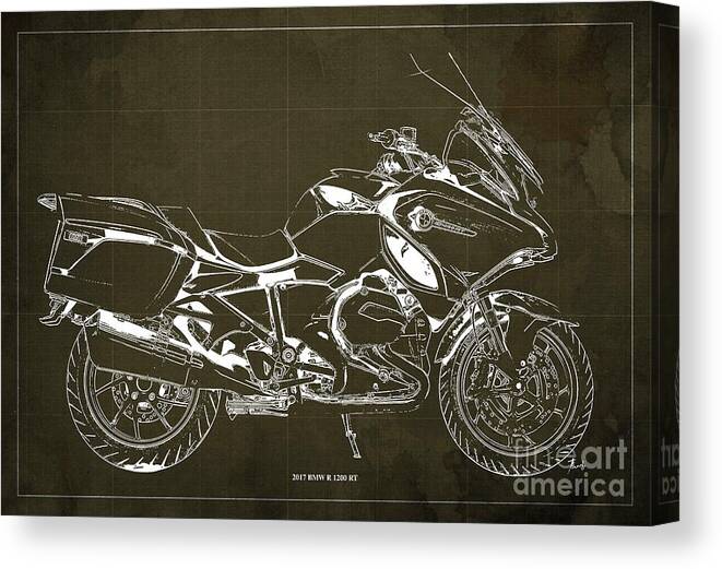 2017 BMW R 1200 RT Blueprint Brown Background Office and man cave ...
