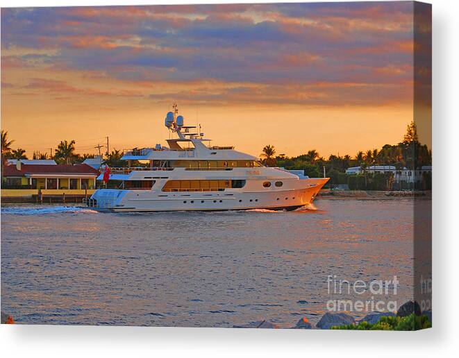 Top Five Canvas Print featuring the photograph 22- Sunset Cruise by Joseph Keane