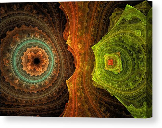 Abstract Canvas Print featuring the digital art 244 by Lar Matre