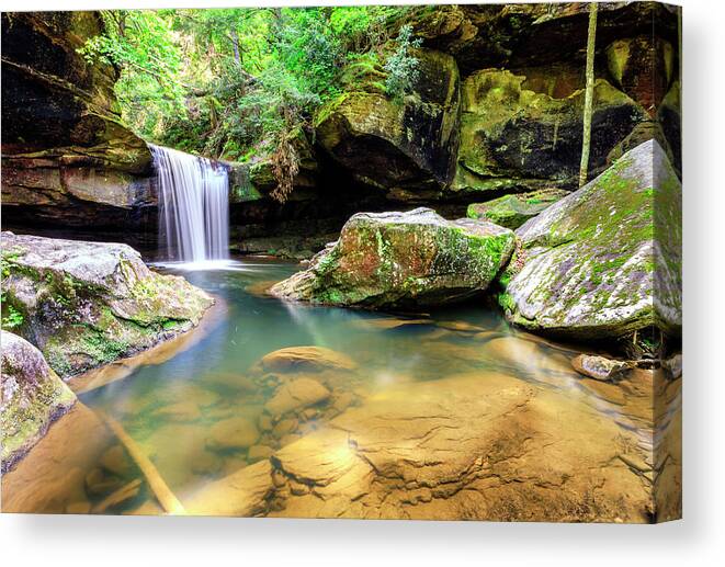 Daniel Boone National Forest Canvas Print featuring the photograph Dog Slaughter Falls #3 by Alexey Stiop