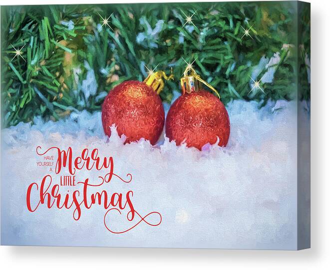 Pines Canvas Print featuring the photograph Merry Christmas #6 by Cathy Kovarik