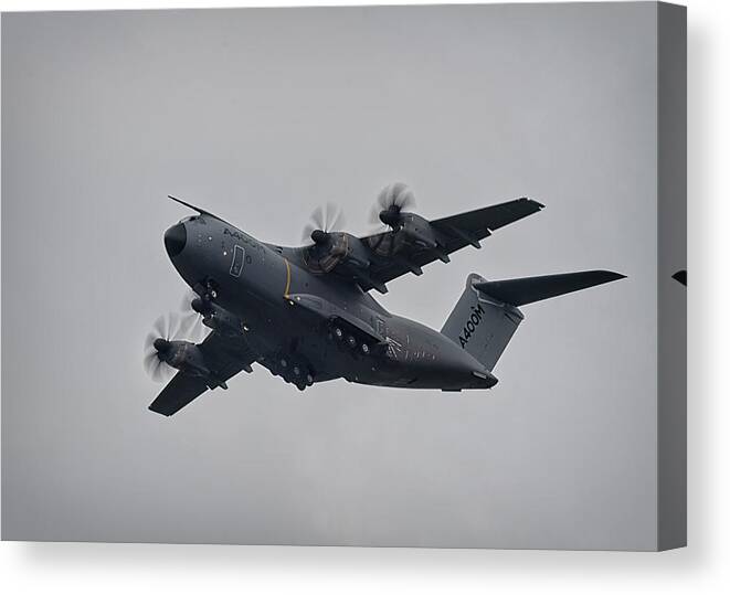 Transportation Canvas Print featuring the photograph Airbus A400M #4 by Shirley Mitchell