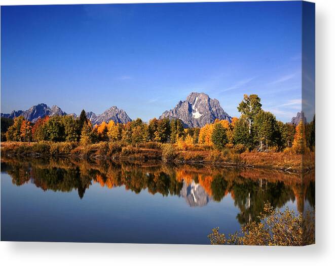 Wyoming Canvas Print featuring the photograph Grand Teton National Park #59 by Mark Smith