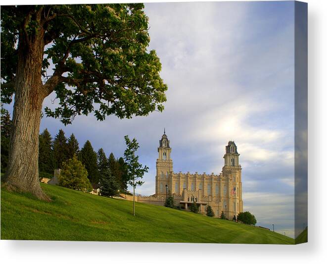 Temple Canvas Print featuring the photograph Manti Utah LDS Temple #6 by Nathan Abbott