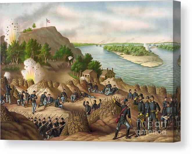 1863 Canvas Print featuring the drawing Siege Of Vicksburg, 1863 #9 by Granger