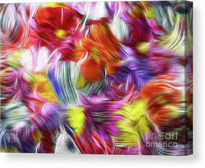 Abstract Canvas Print featuring the painting 9a Abstract Expressionism Digital Painting by Ricardos Creations