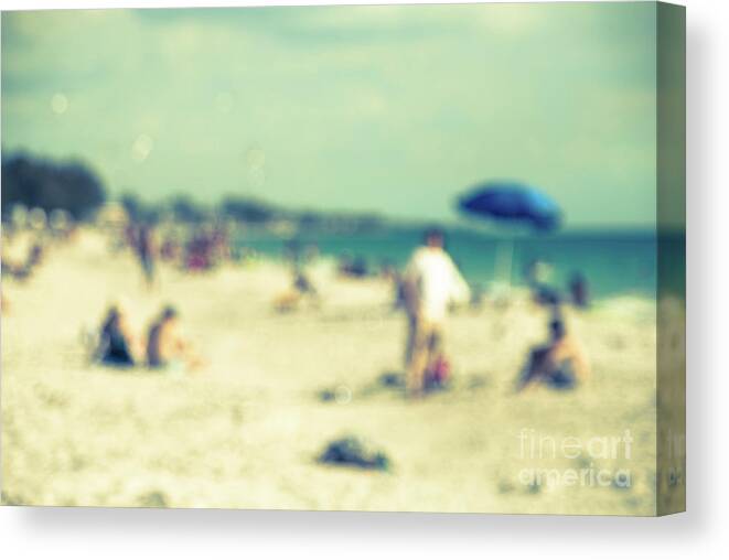 Beach Canvas Print featuring the photograph a day at the beach I by Hannes Cmarits