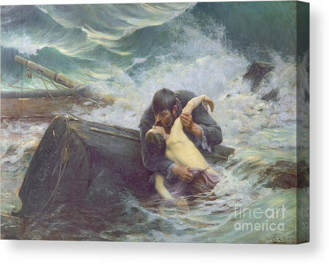 Adieu Canvas Print featuring the painting Adieu by Alfred Guillou