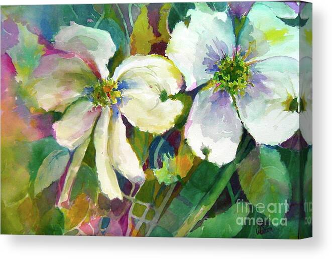 Dogwood Canvas Print featuring the painting All This and Heaven Too by Patsy Walton