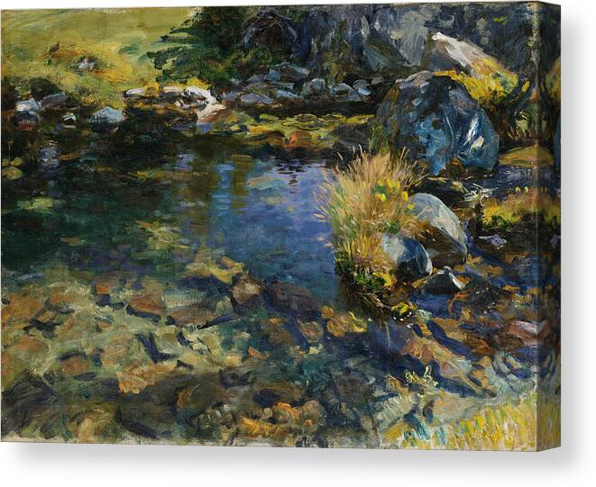 John Singer Sargent Canvas Print featuring the painting Alpine Pool by John Singer Sargent