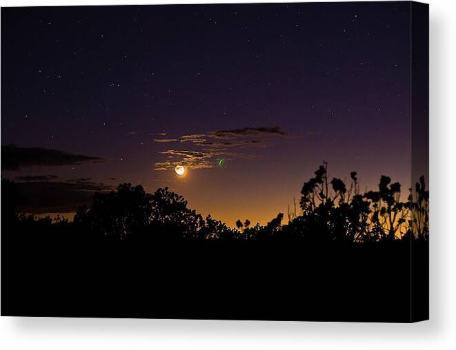 Moon Canvas Print featuring the photograph Alternate Moon by Brad Hodges