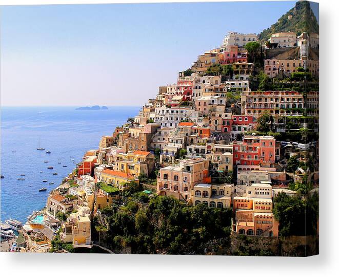 Amalfi Coast Canvas Print featuring the photograph Amalfi Coast by Imagery-at- Work