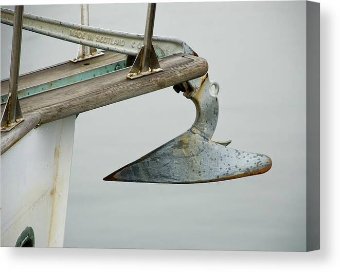 Anchor Canvas Print featuring the photograph Sailboat Anchor by Charles Harden