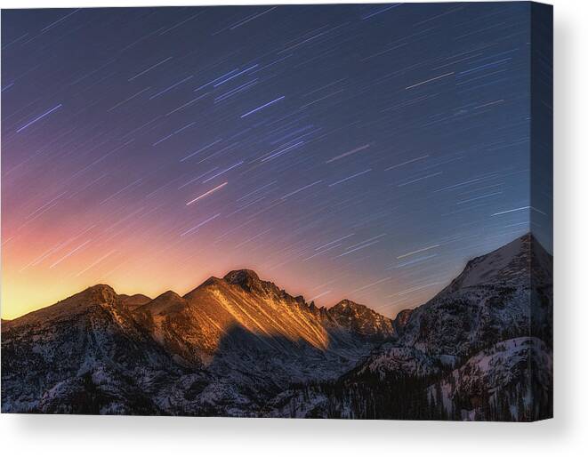 Long Exposure Photography Canvas Print featuring the photograph As the World Turns by Darren White