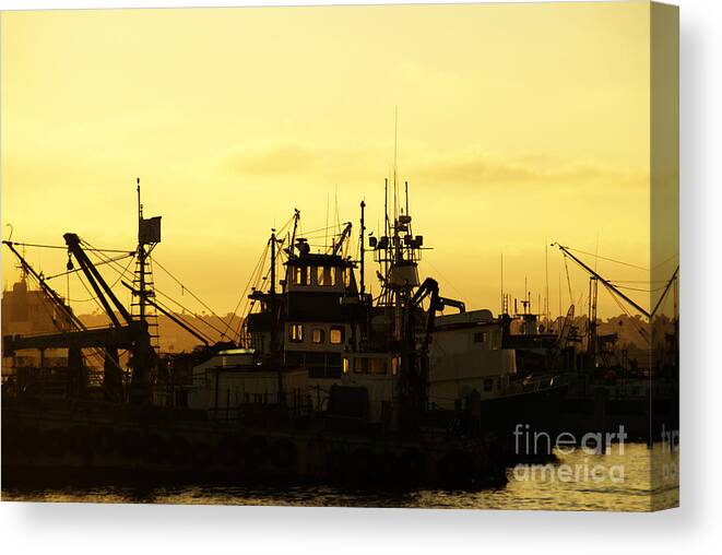 San Diego Canvas Print featuring the photograph At Days End by Linda Shafer