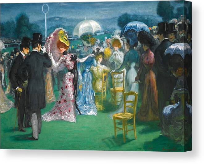 Louis Anquetin Canvas Print featuring the painting At the Races by Louis Anquetin