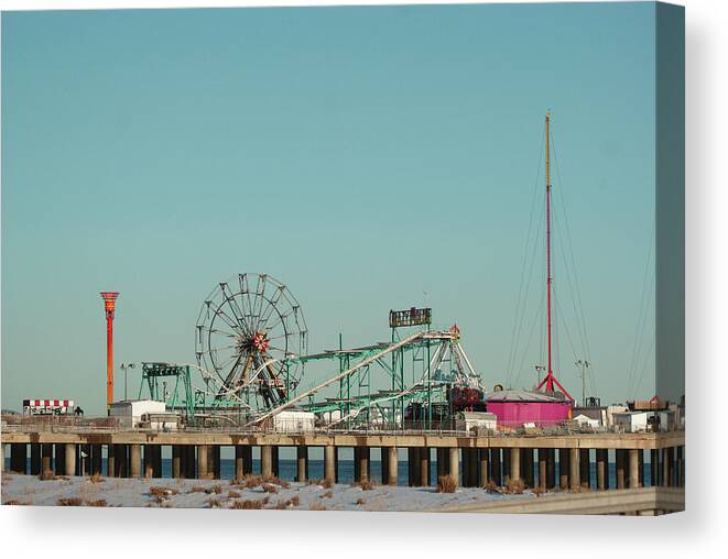 Atlantic City Nj Canvas Print featuring the photograph Atlantic City Steel Pier Amusements by Margie Avellino