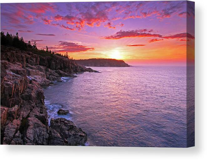 Acadia Magic Canvas Print featuring the photograph Atlantic Glow by Juergen Roth