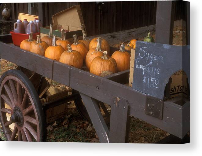 Farm Canvas Print featuring the photograph Autumn Farmstand by John Burk