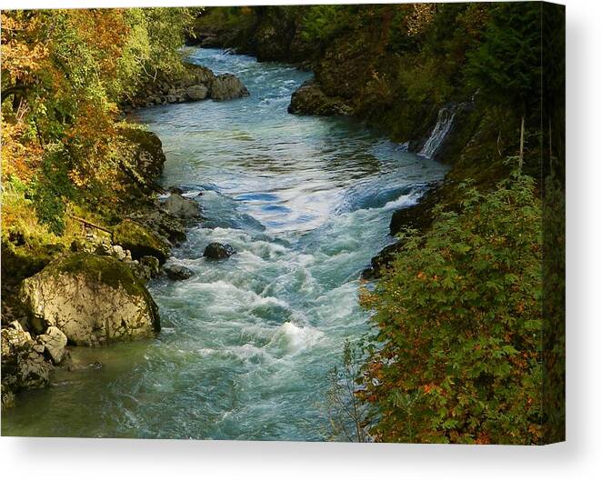 River Canvas Print featuring the photograph Autumn River by Gallery Of Hope 