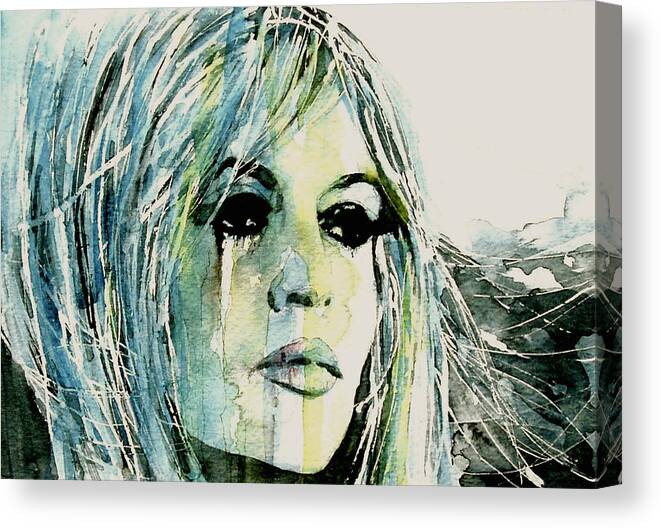 Brigitte Bardot Canvas Print featuring the painting Bardot by Paul Lovering