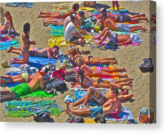 Photograph Canvas Print featuring the photograph Beach Blanket Bingo by Gwyn Newcombe