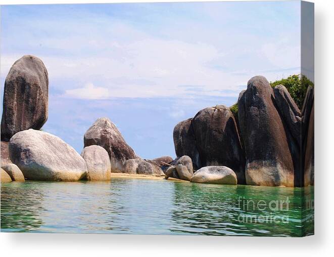 Painting Canvas Print featuring the photograph Belitung Island Wall by Andy Maryanto