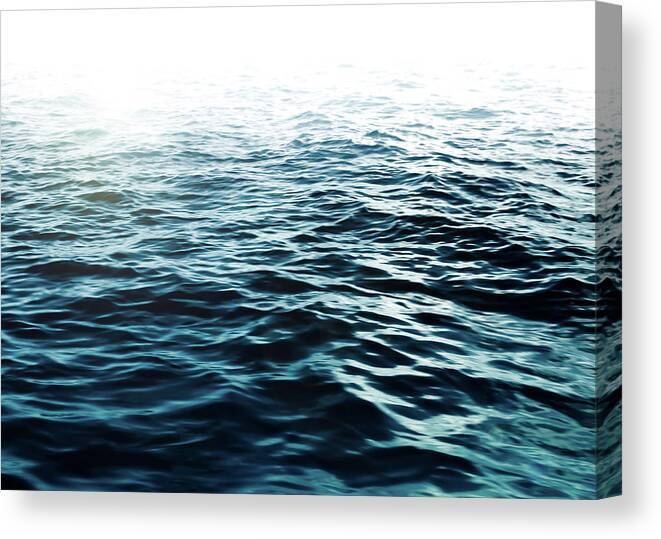 Water Canvas Print featuring the photograph Blue Sea by Nicklas Gustafsson
