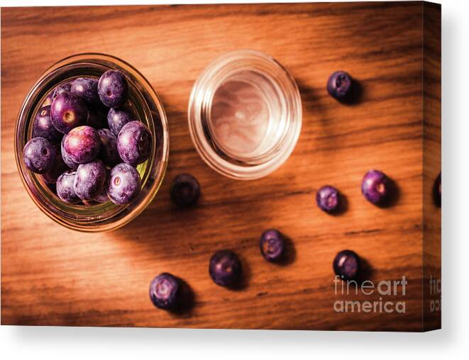 Fruit Canvas Print featuring the photograph Blueberry kitchen still life by Jorgo Photography