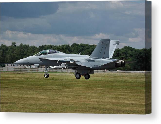Boeing Canvas Print featuring the photograph Boeing Super Hornet by Tim Beach