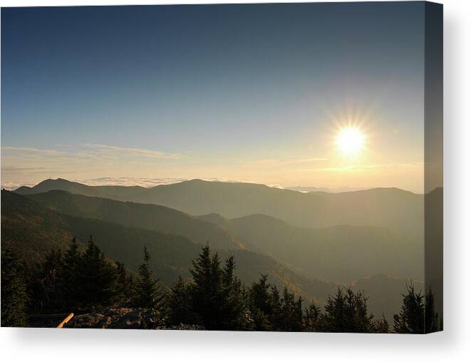 Landscape Canvas Print featuring the photograph Boone NC Area Sunset by Doug Ash